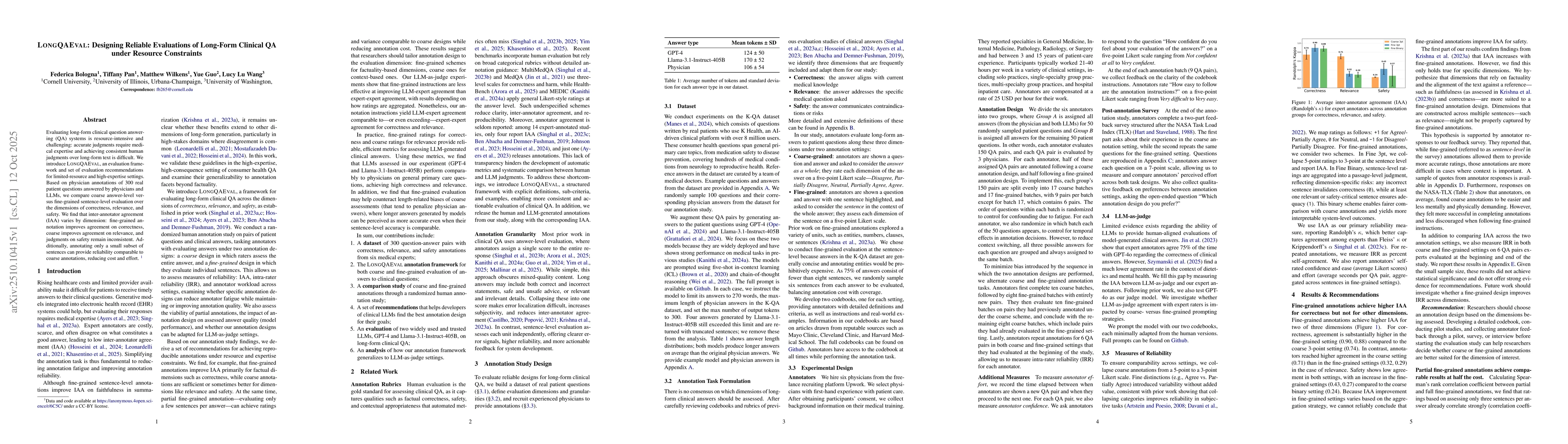 Thumbnail for LONGQAEVAL: Designing Reliable Evaluations of Long-Form Clinical QA
  under Resource Constraints