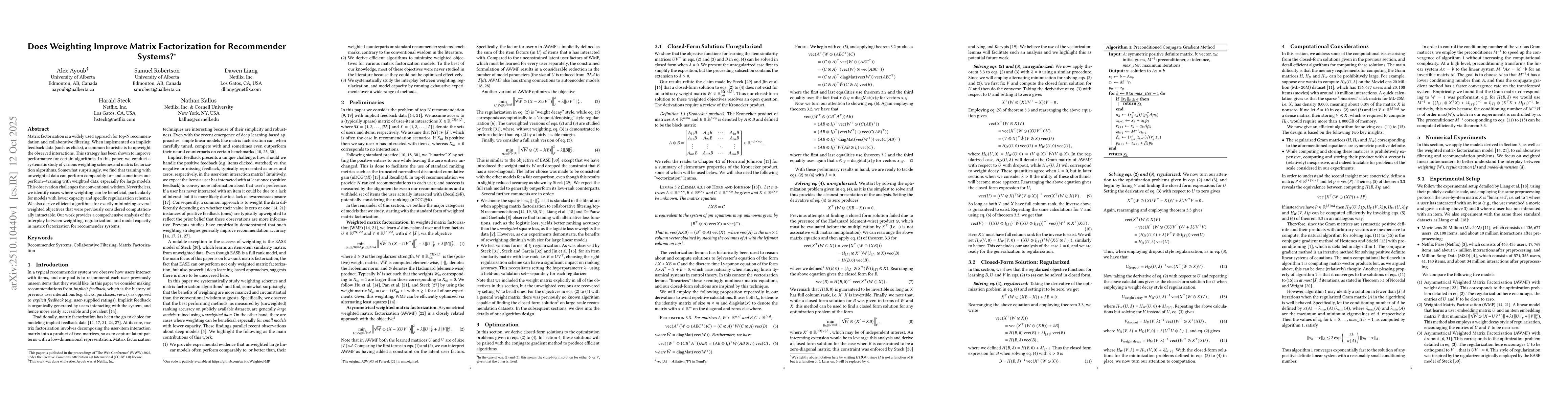 Thumbnail for Does Weighting Improve Matrix Factorization for Recommender Systems?