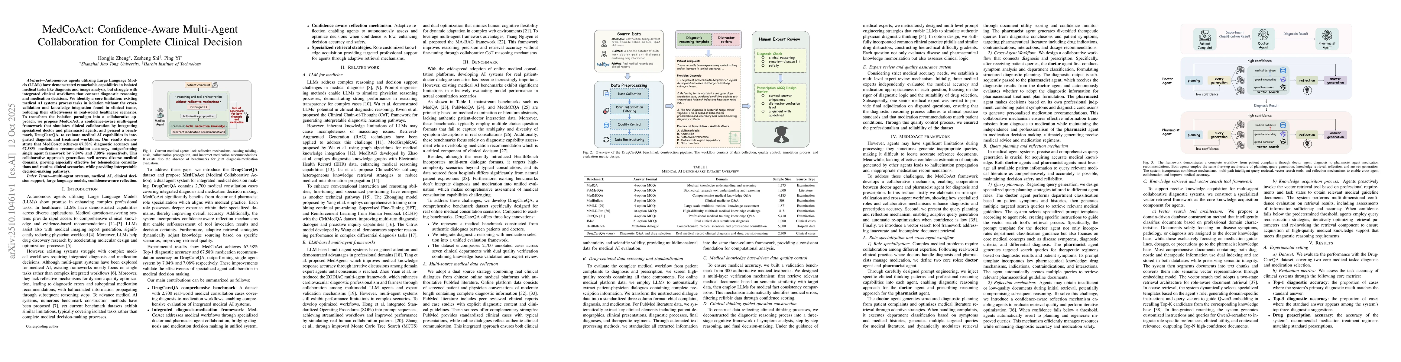 Thumbnail for MedCoAct: Confidence-Aware Multi-Agent Collaboration for Complete
  Clinical Decision