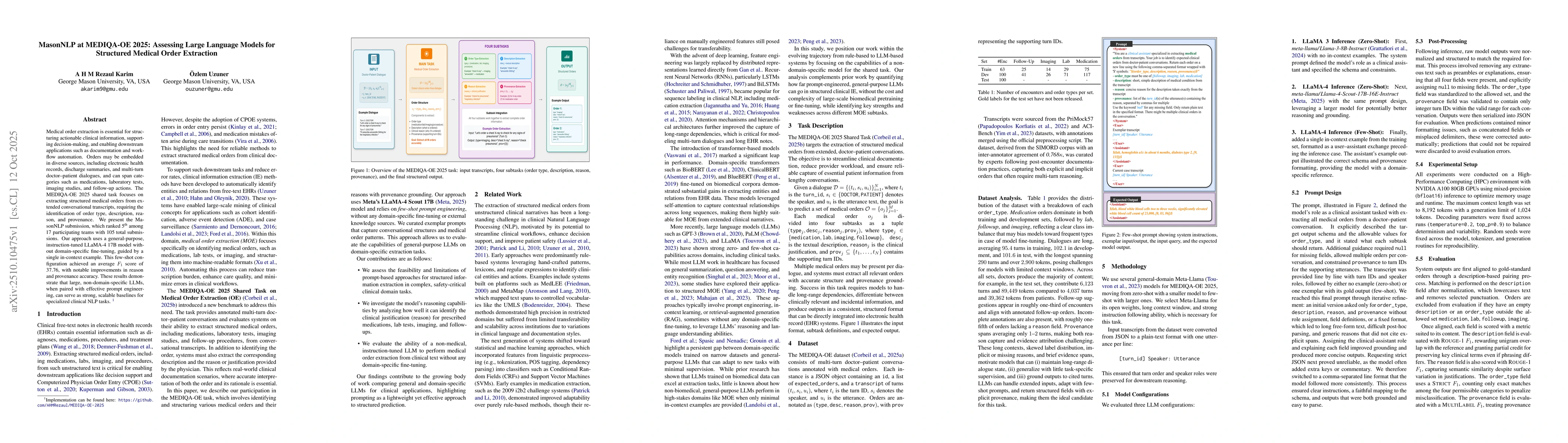 Thumbnail for Assessing Large Language Models for Structured Medical Order Extraction