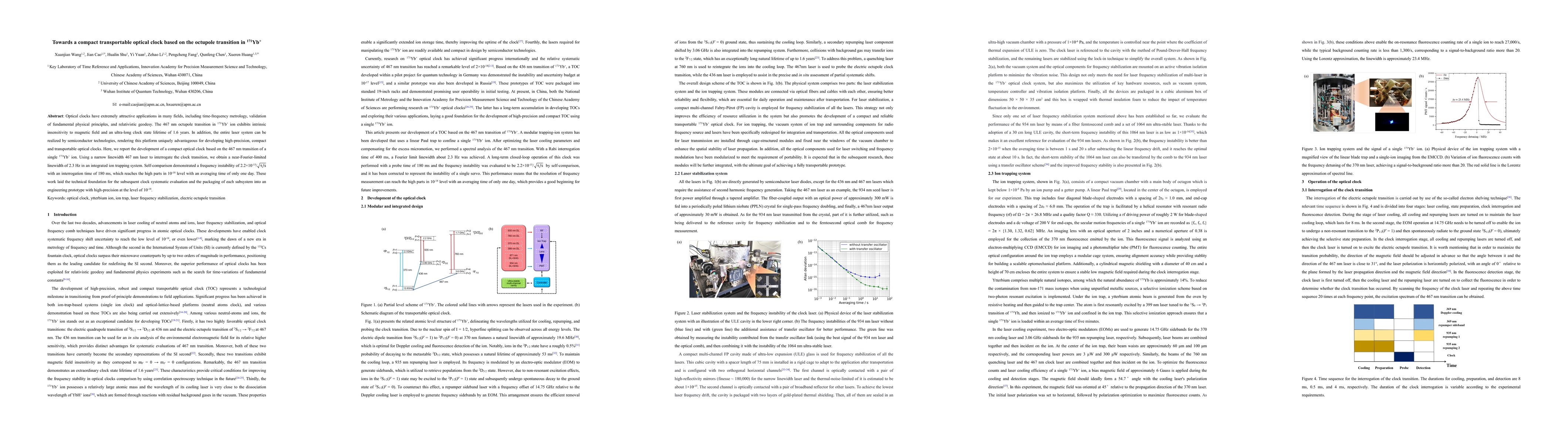 Thumbnail for Towards a compact transportable optical clock based on the octupole
  transition in 171Yb+