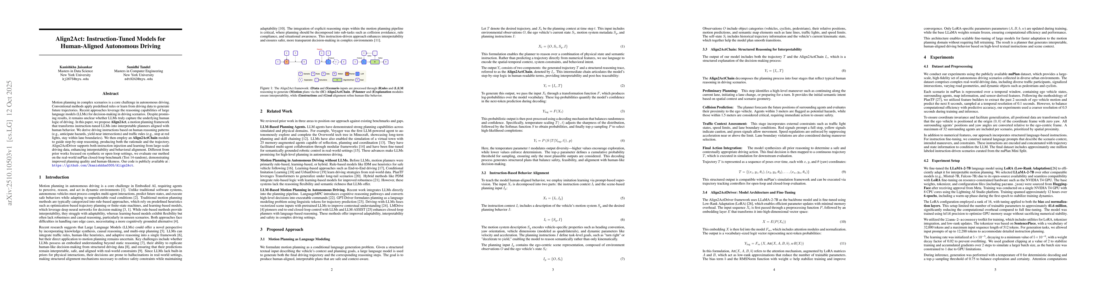Thumbnail for Align2Act: Instruction-Tuned Models for Human-Aligned Autonomous Driving