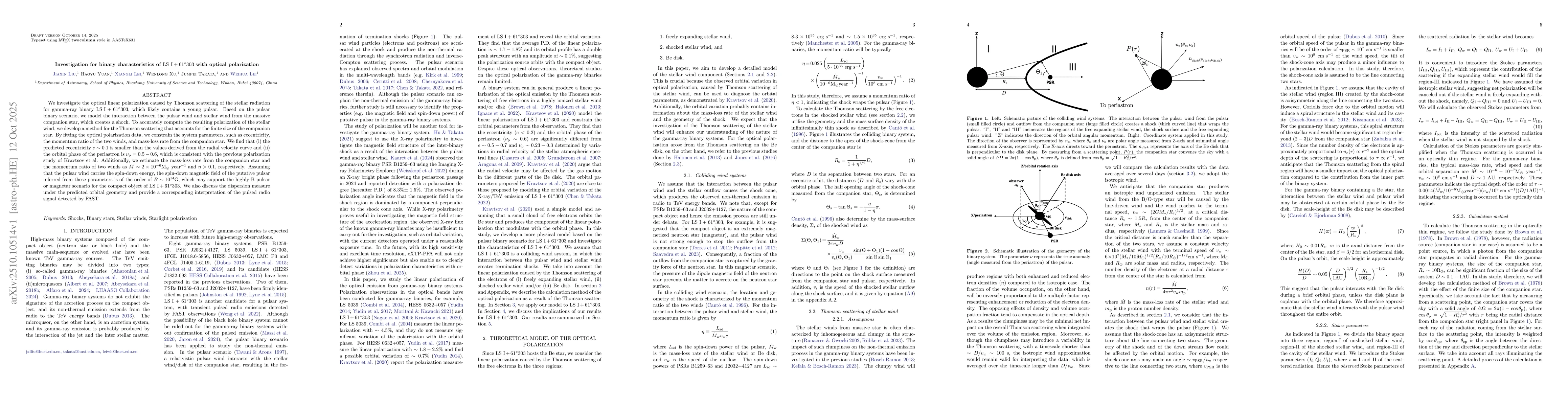 Thumbnail for Investigation for binary characteristics of LS I+61303 with optical
  polarization