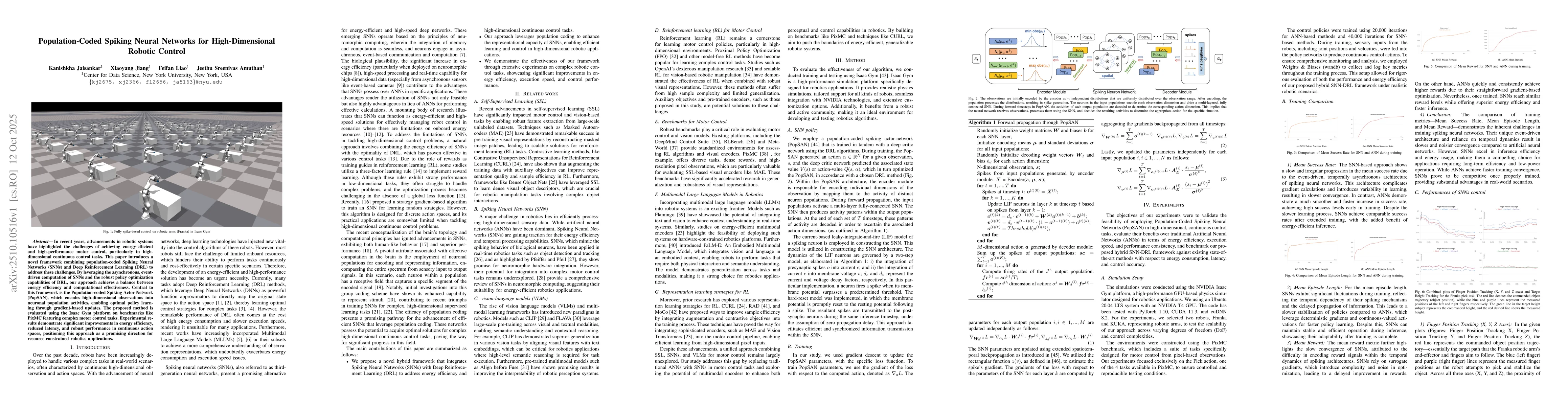 Thumbnail for Population-Coded Spiking Neural Networks for High-Dimensional Robotic
  Control