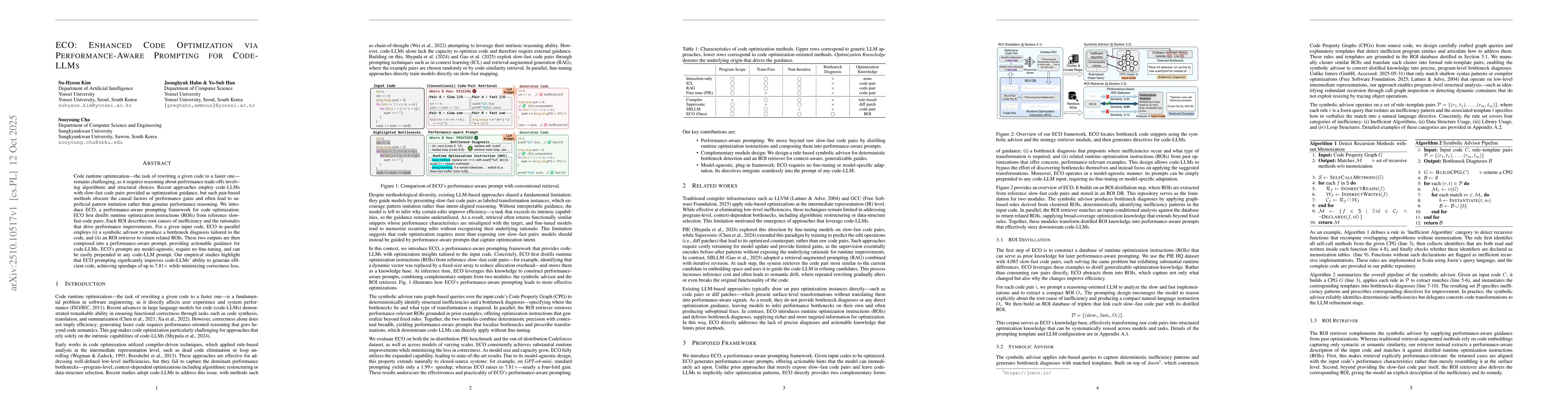 Thumbnail for ECO: Enhanced Code Optimization via Performance-Aware Prompting for
  Code-LLMs