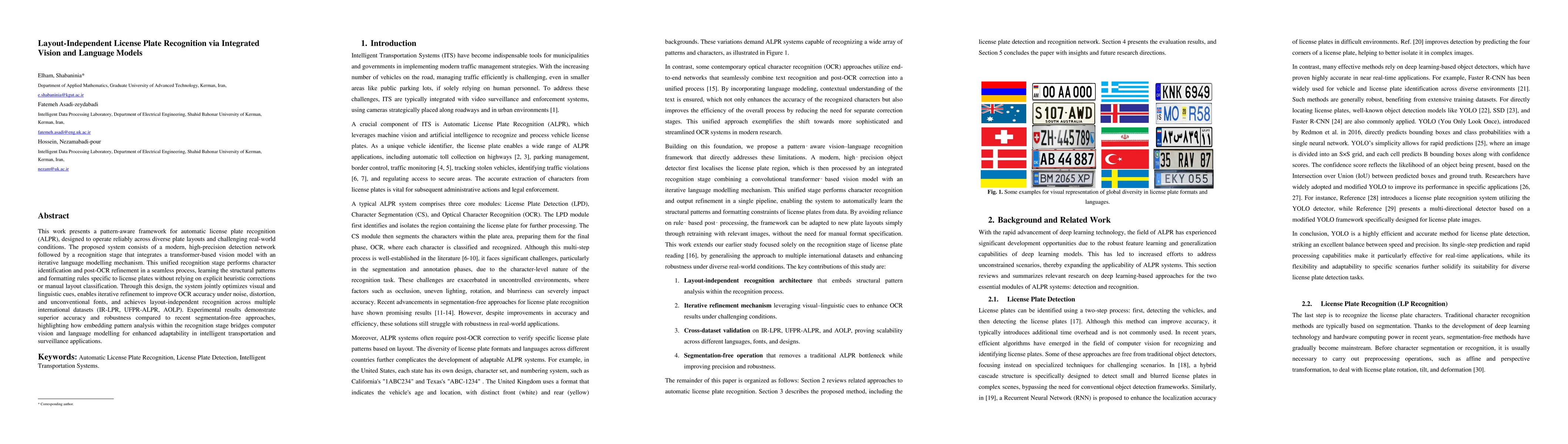 Thumbnail for Layout-Independent License Plate Recognition via Integrated Vision and
  Language Models