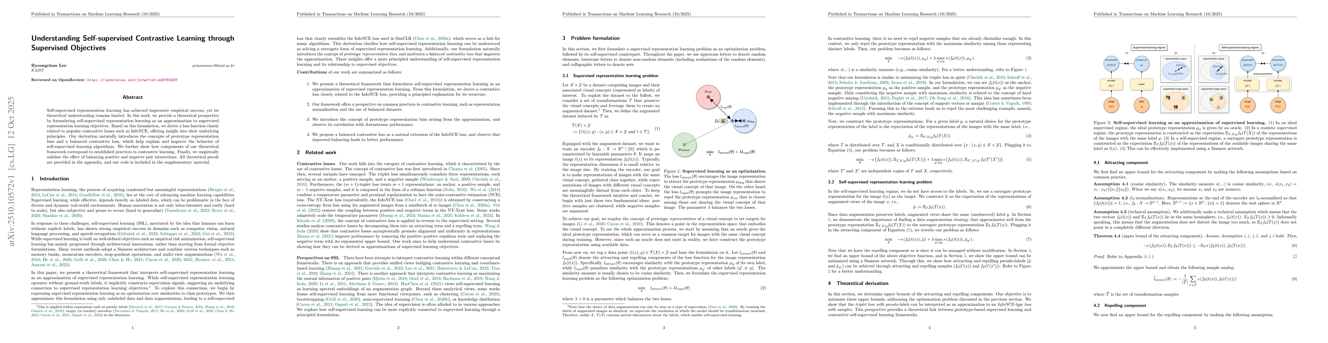 Thumbnail for Understanding Self-supervised Contrastive Learning through Supervised
  Objectives