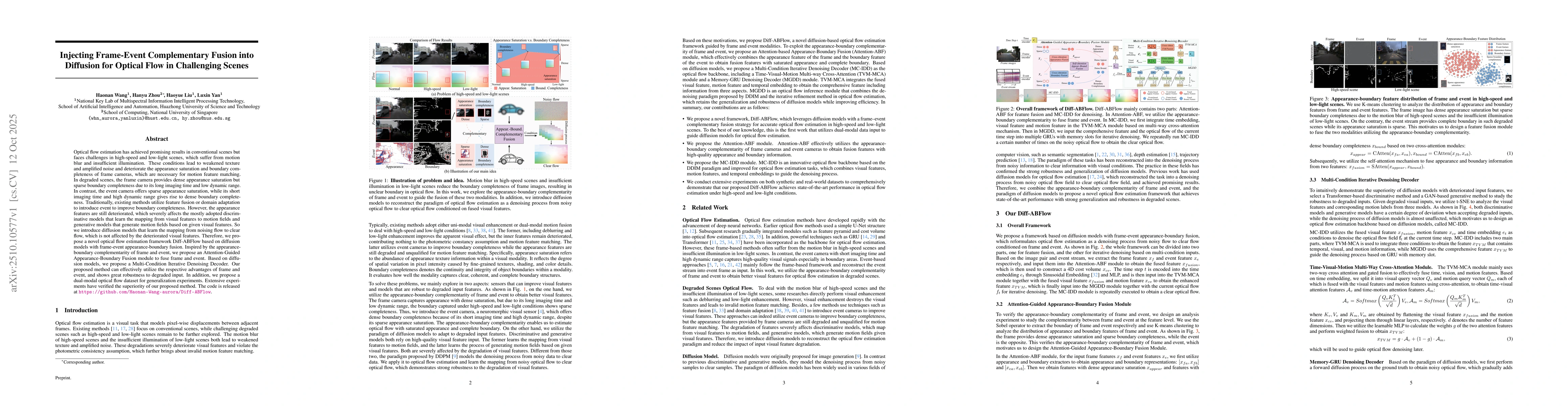 Thumbnail for Injecting Frame-Event Complementary Fusion into Diffusion for Optical
  Flow in Challenging Scenes
