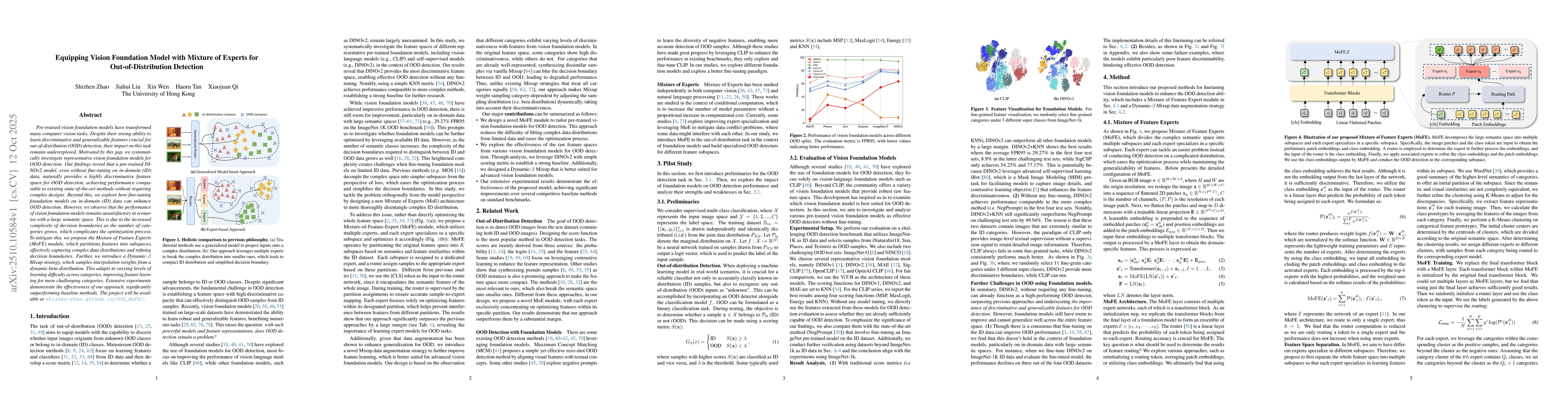 Thumbnail for Equipping Vision Foundation Model with Mixture of Experts for
  Out-of-Distribution Detection