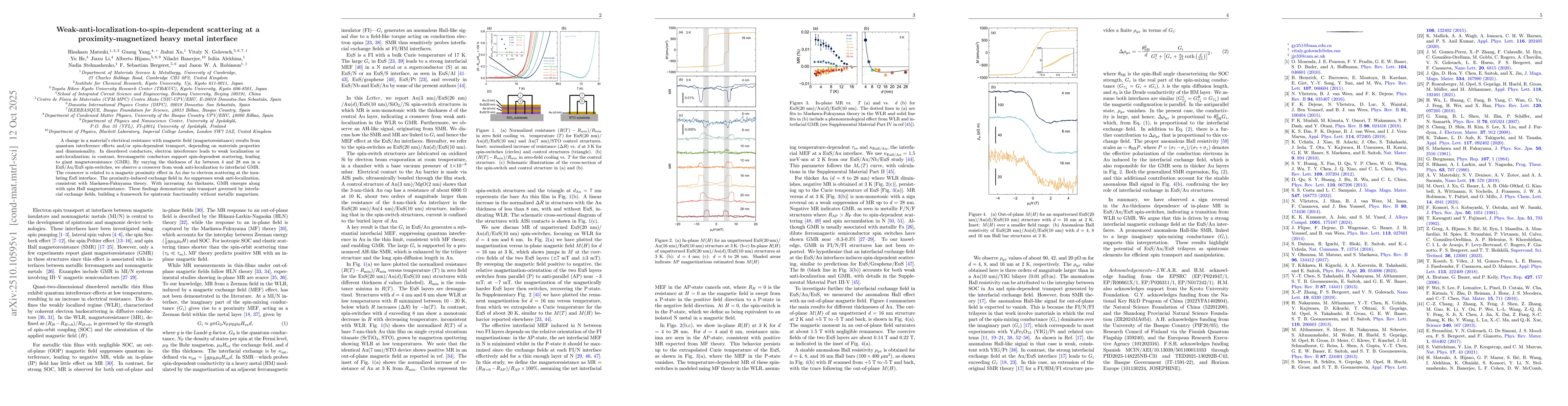 Thumbnail for Weak-anti-localization-to-spin-dependent scattering at a
  proximity-magnetized heavy metal interface