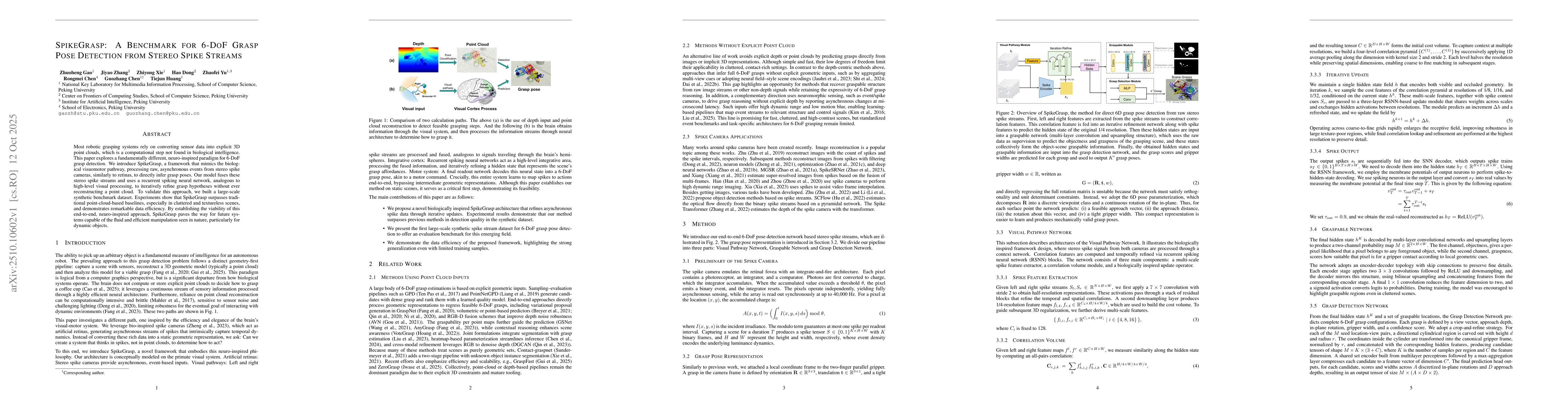 Thumbnail for SpikeGrasp: A Benchmark for 6-DoF Grasp Pose Detection from Stereo Spike
  Streams