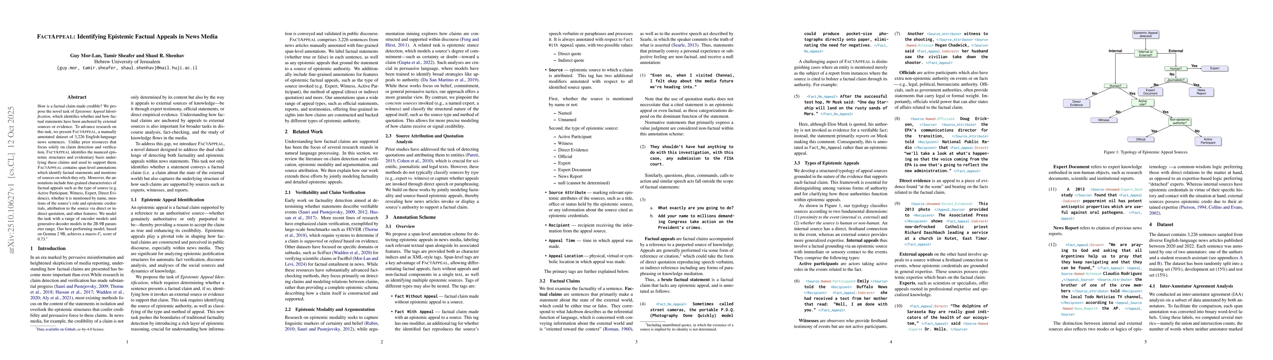 Thumbnail for FactAppeal: Identifying Epistemic Factual Appeals in News Media