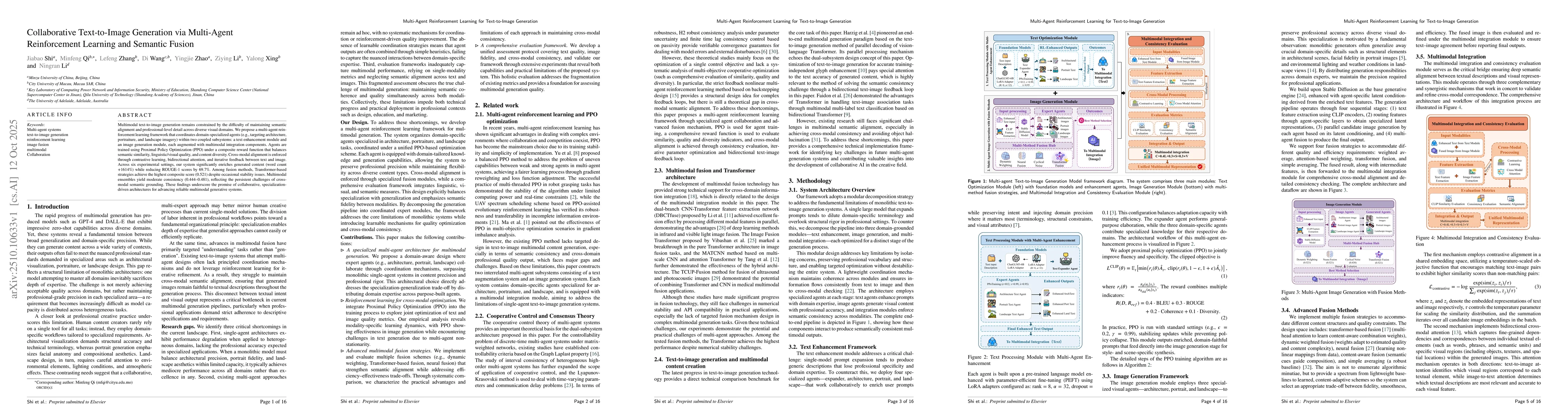 Thumbnail for Collaborative Text-to-Image Generation via Multi-Agent Reinforcement
  Learning and Semantic Fusion