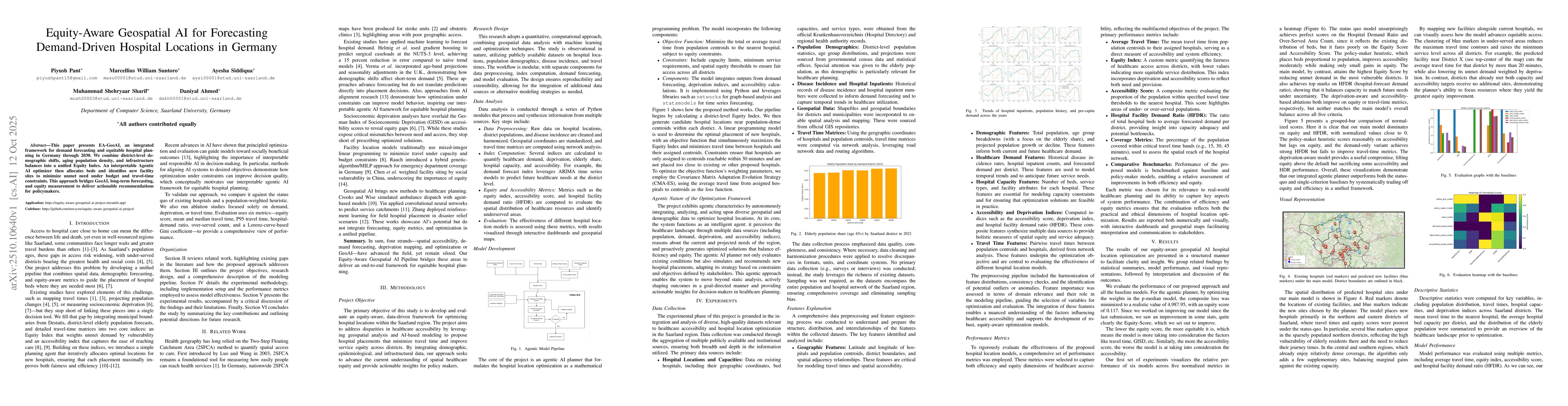 Thumbnail for Equity-Aware Geospatial AI for Forecasting Demand-Driven Hospital
  Locations in Germany