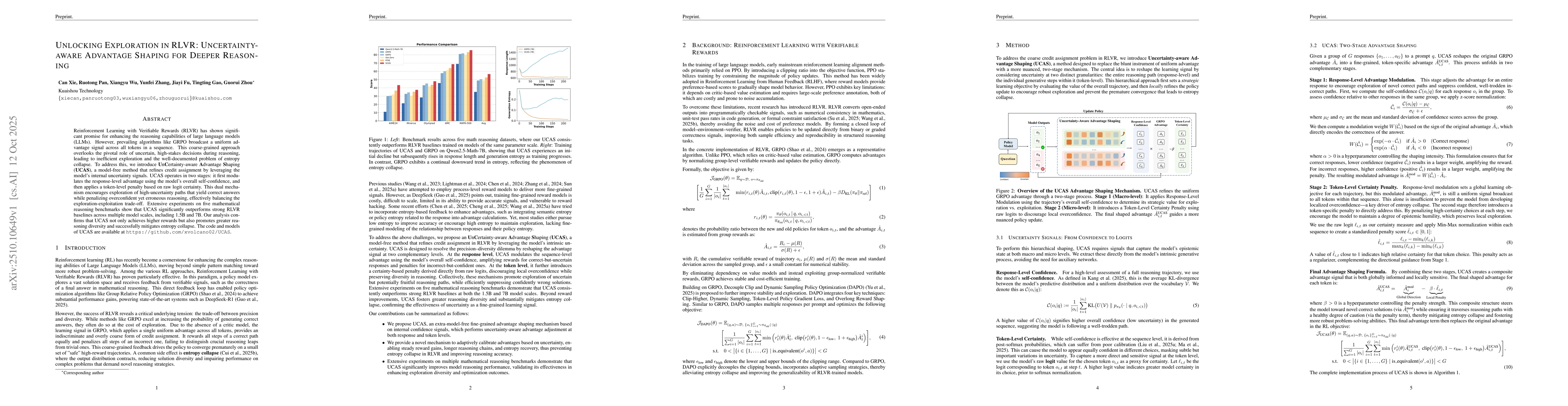 Thumbnail for Unlocking Exploration in RLVR: Uncertainty-aware Advantage Shaping for
  Deeper Reasoning