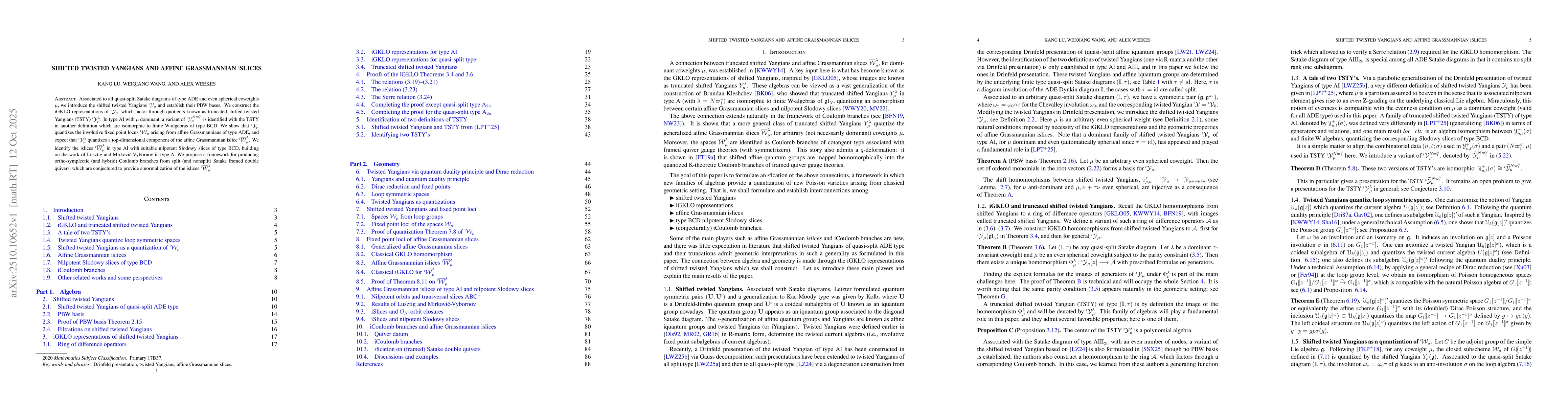 Thumbnail for Shifted twisted Yangians and affine Grassmannian islices