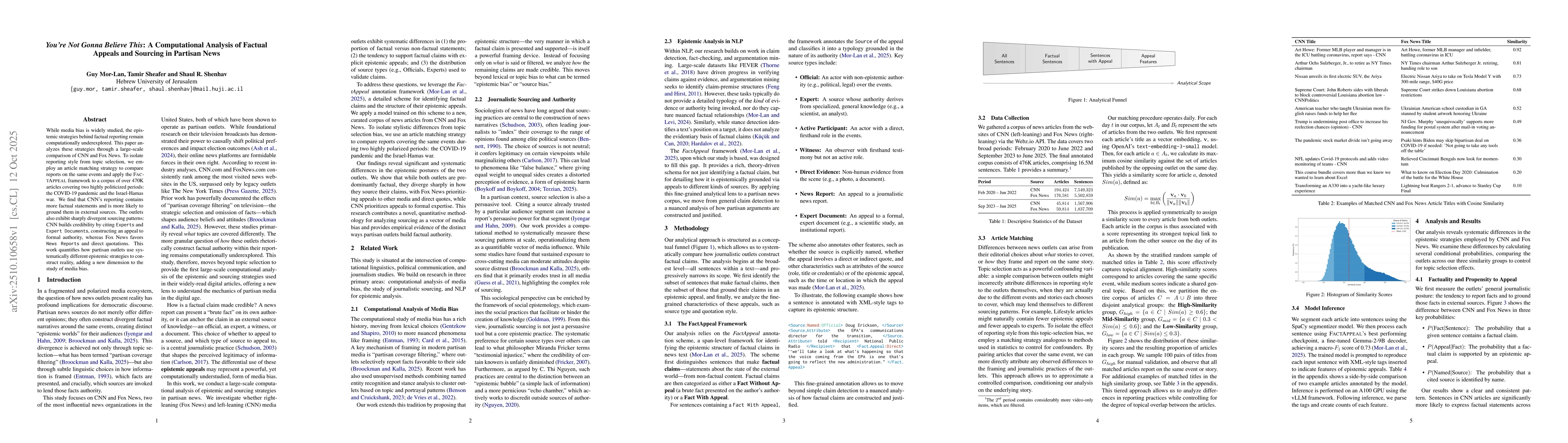 Thumbnail for You're Not Gonna Believe This: A Computational Analysis of Factual
  Appeals and Sourcing in Partisan News