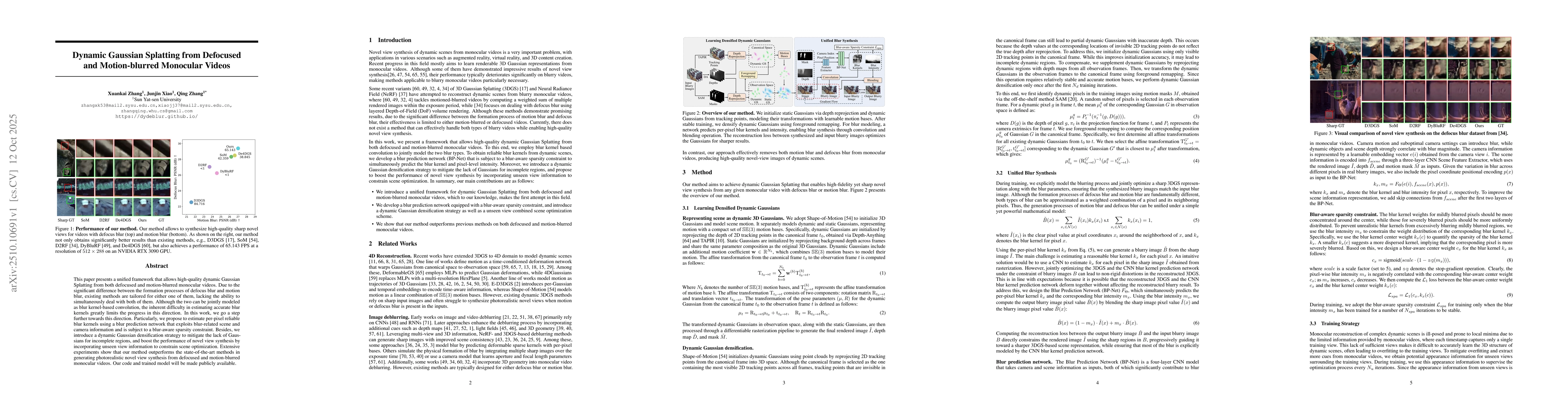 Thumbnail for Dynamic Gaussian Splatting from Defocused and Motion-blurred Monocular
  Videos