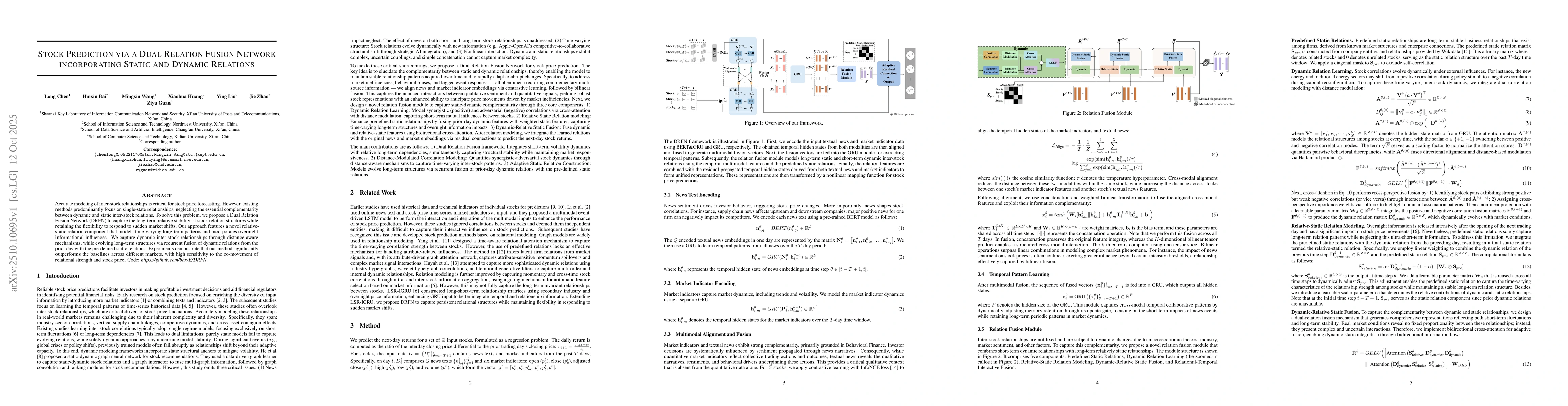 Thumbnail for Stock Prediction via a Dual Relation Fusion Network incorporating Static
  and Dynamic Relations