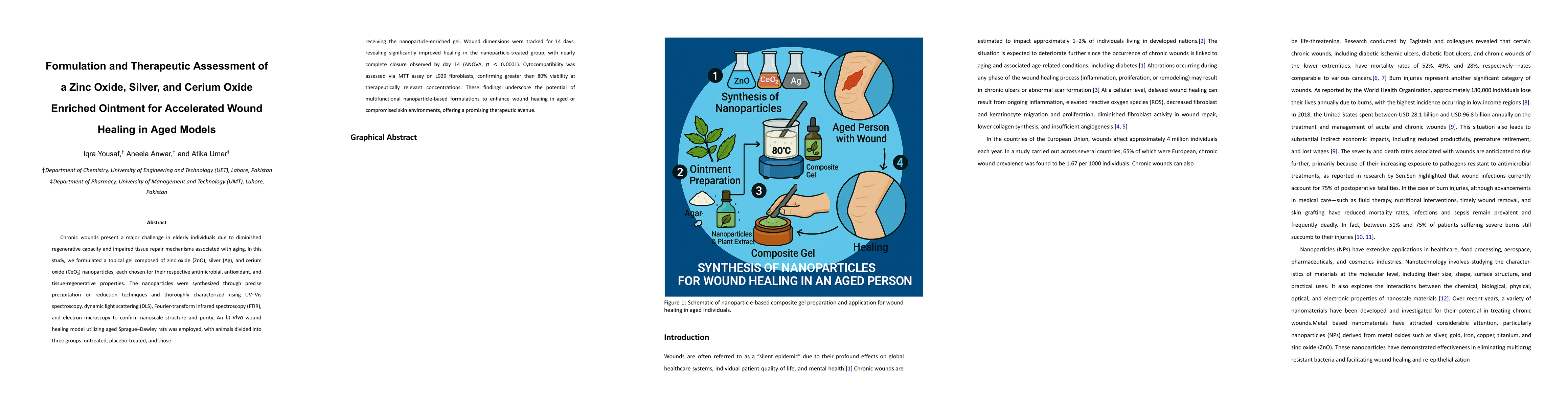 Thumbnail for Formulation and Therapeutic Assessment of a Zinc Oxide, Silver, and
  Cerium Oxide Enriched Ointment for Accelerated Wound Healing in Aged Models