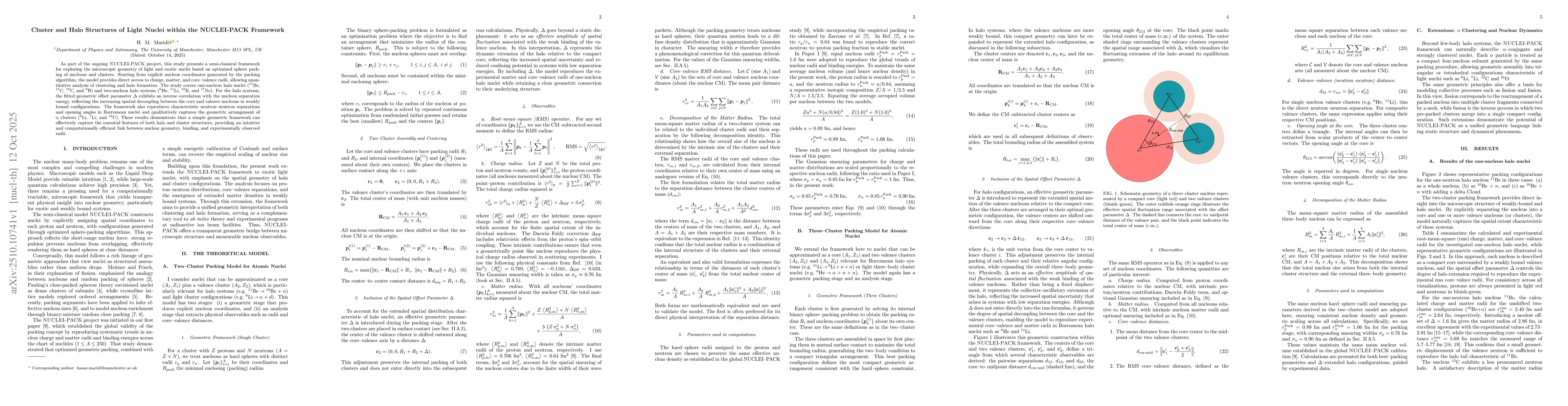 Thumbnail for Cluster and Halo Structures of Light Nuclei within the NUCLEI-PACK
  Framework