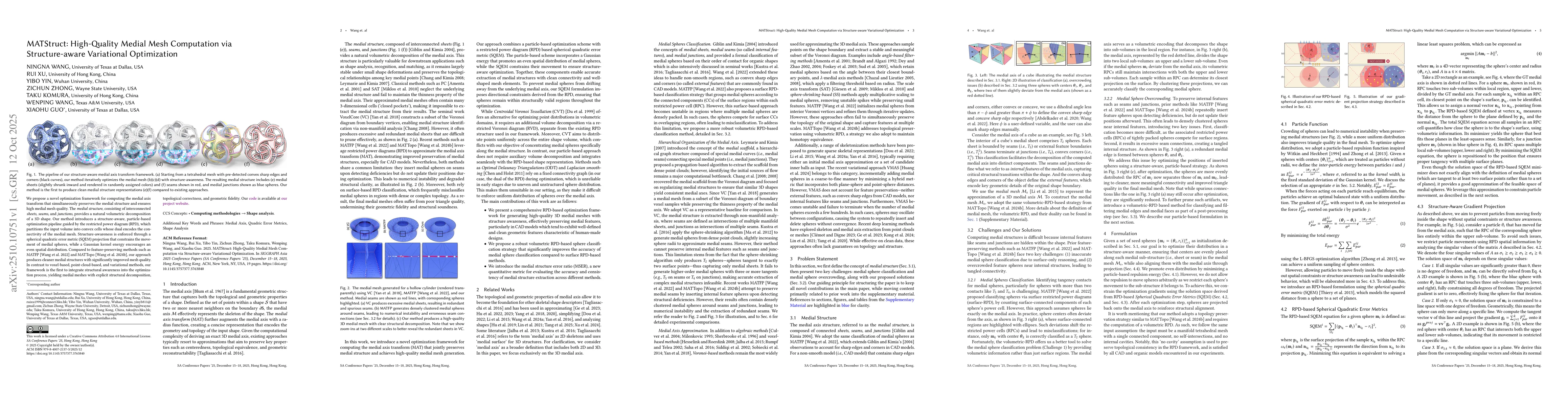 Thumbnail for MATStruct: High-Quality Medial Mesh Computation via Structure-aware
  Variational Optimization