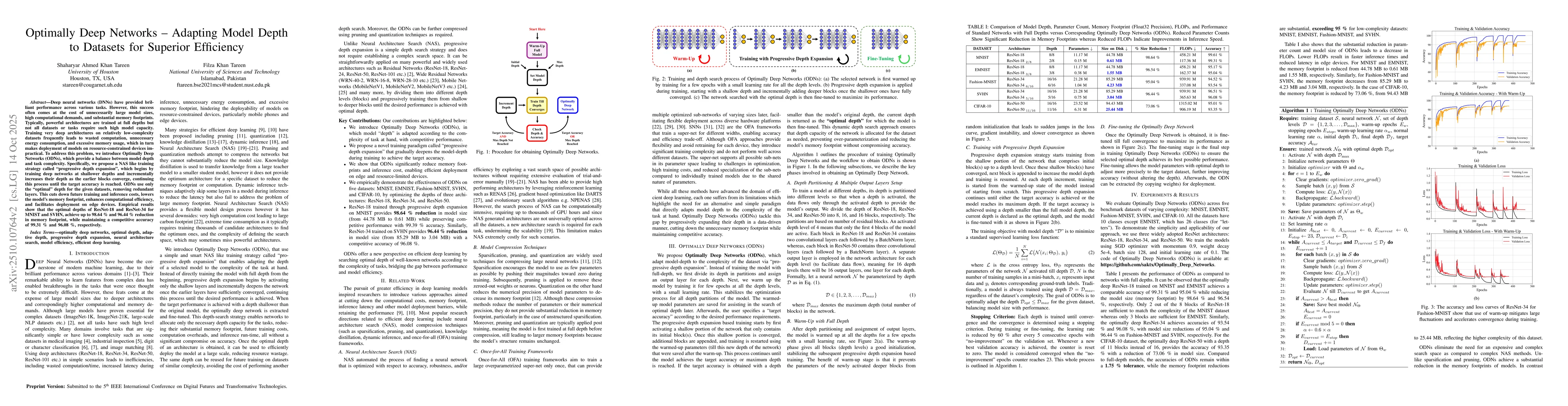Thumbnail for Optimally Deep Networks -- Adapting Model Depth to Datasets for Superior
  Efficiency