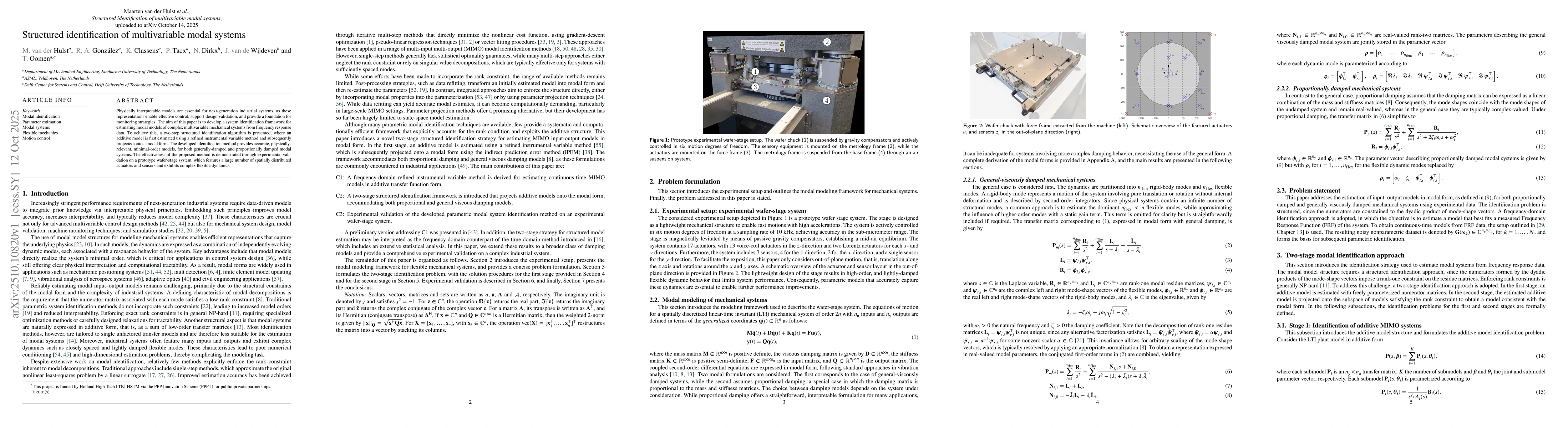Thumbnail for Structured identification of multivariable modal systems