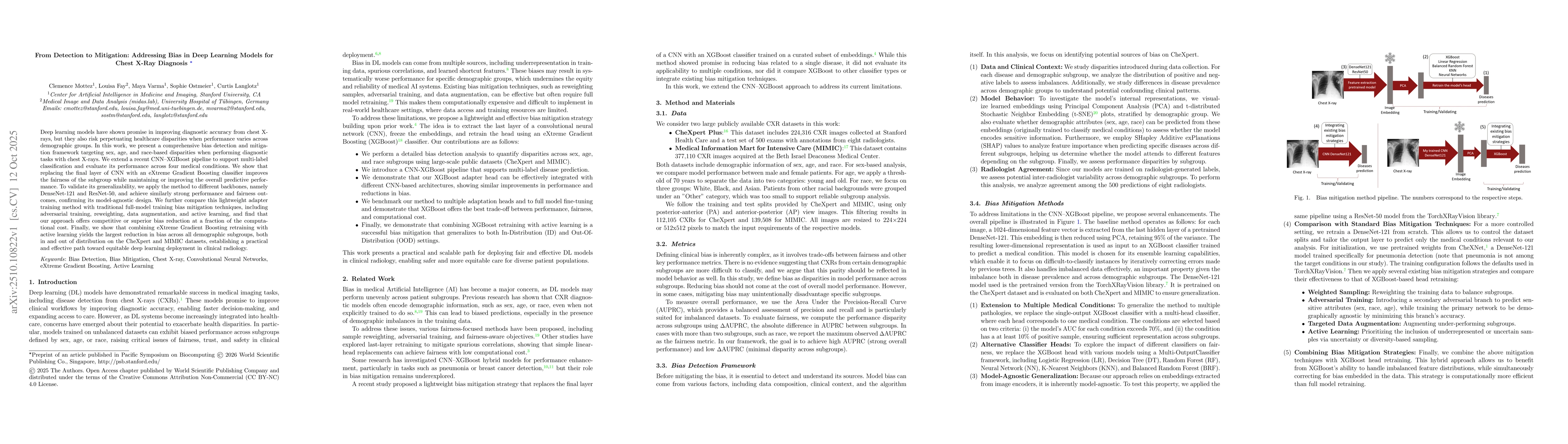 Thumbnail for From Detection to Mitigation: Addressing Bias in Deep Learning Models
  for Chest X-Ray Diagnosis