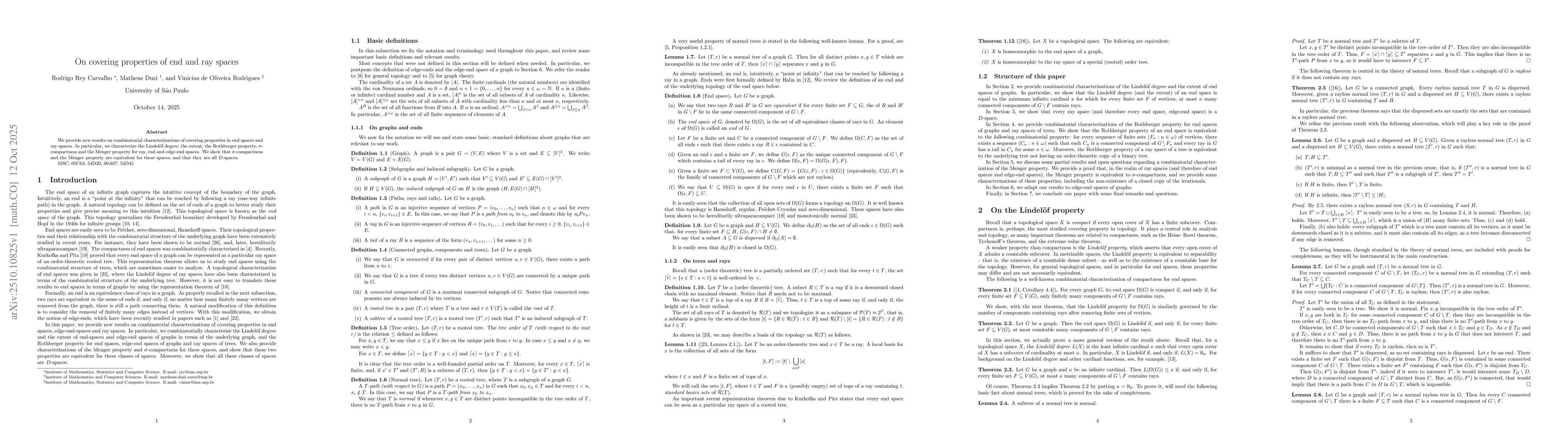 Thumbnail for On covering properties of end and ray spaces