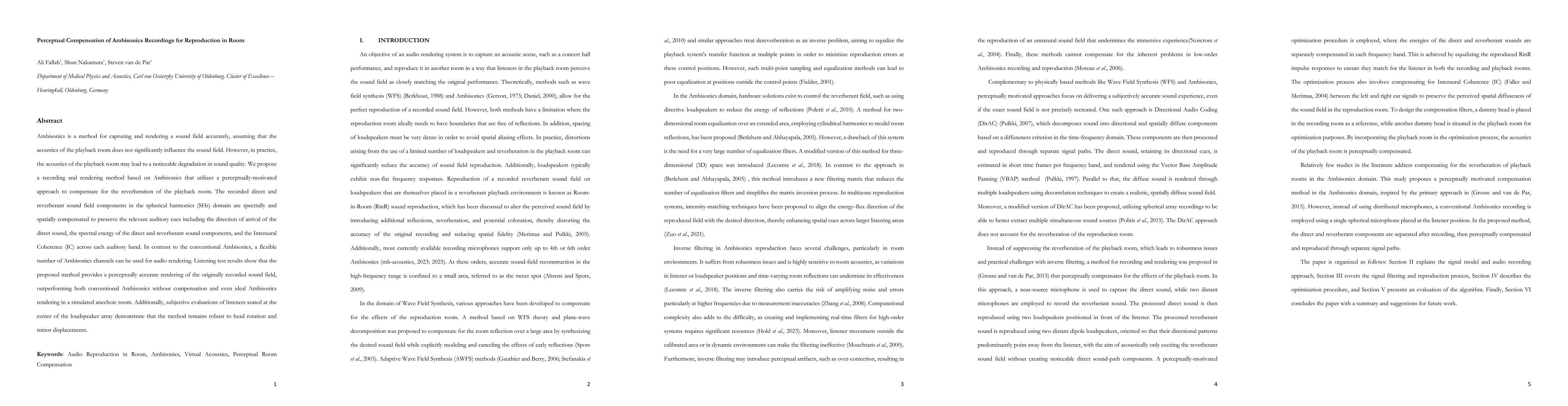 Thumbnail for Perceptual Compensation of Ambisonics Recordings for Reproduction in
  Room