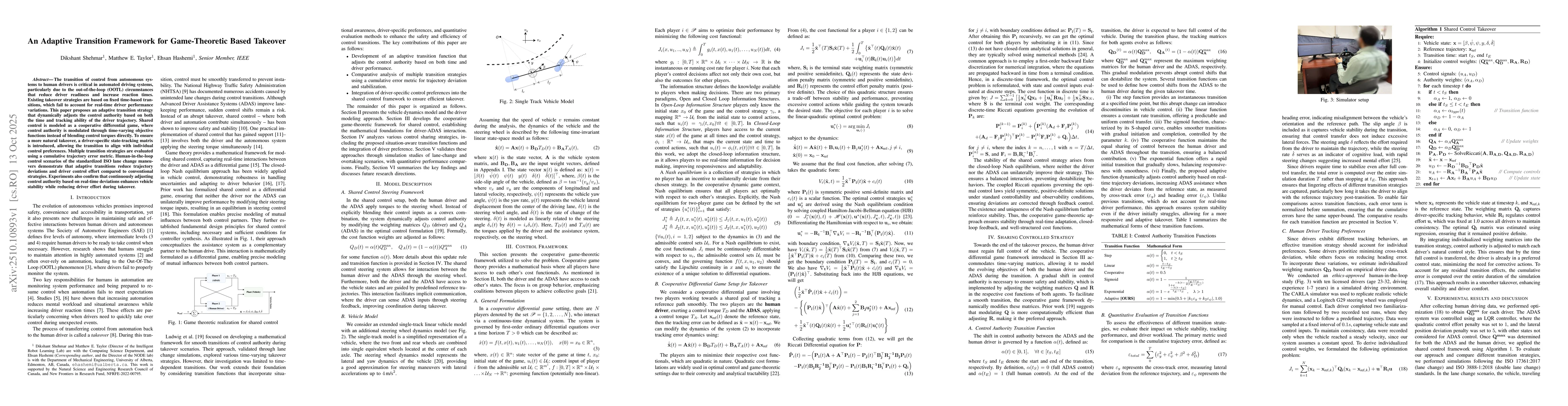 Thumbnail for An Adaptive Transition Framework for Game-Theoretic Based Takeover