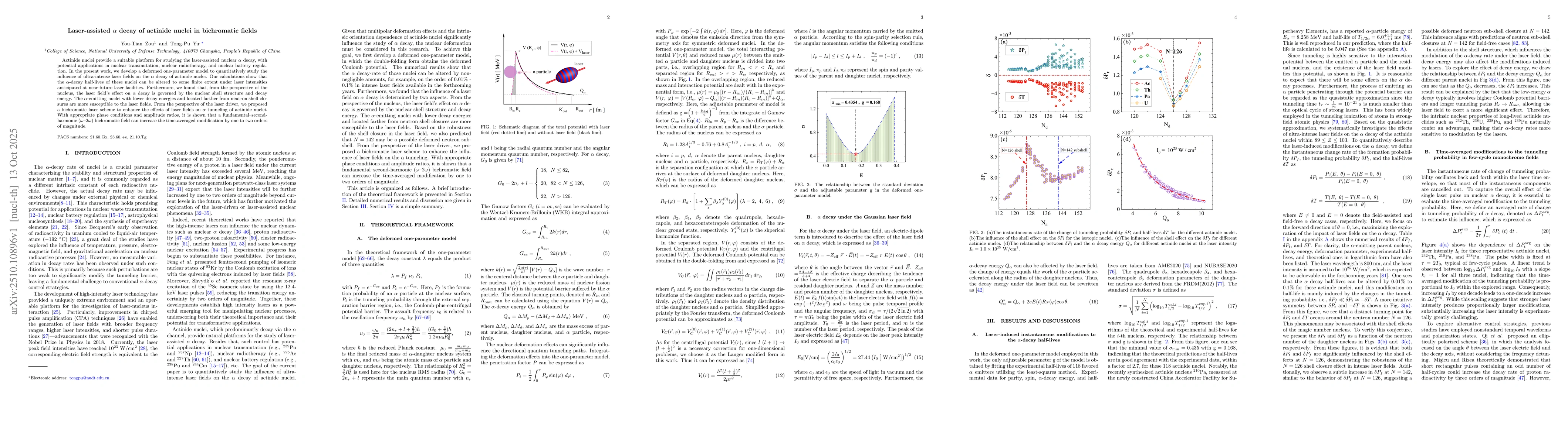 Thumbnail for Laser-assisted α decay of actinide nuclei in bichromatic fields