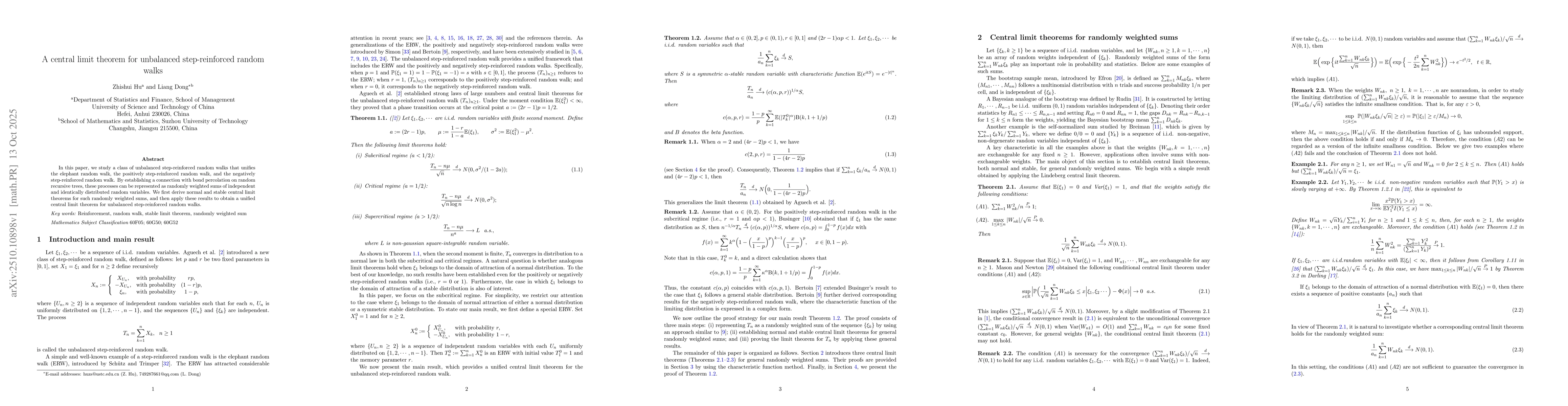 Thumbnail for A central limit theorem for unbalanced step-reinforced random walks