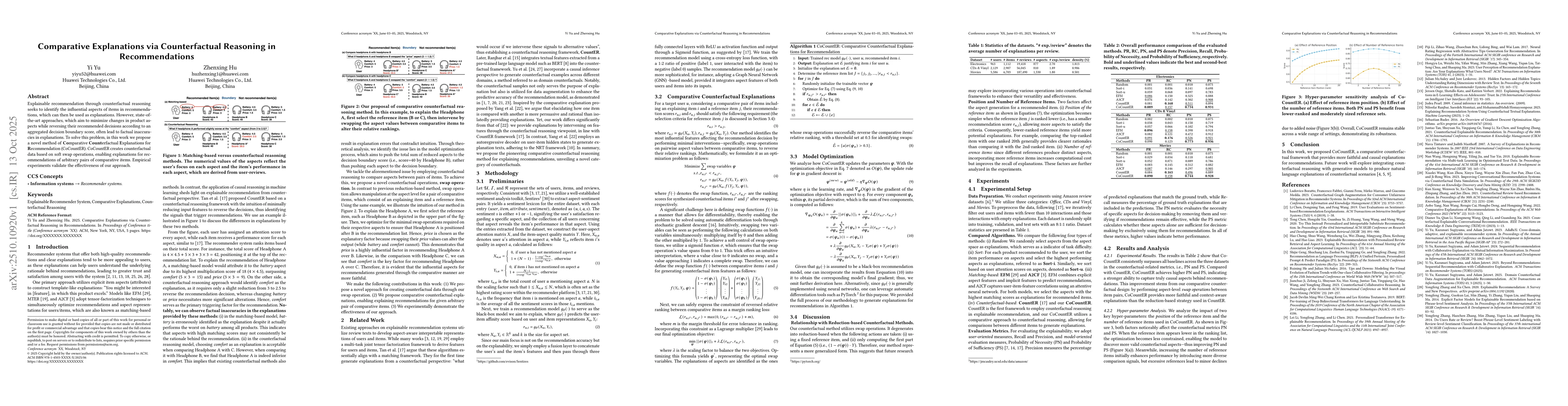 Thumbnail for Comparative Explanations via Counterfactual Reasoning in Recommendations
