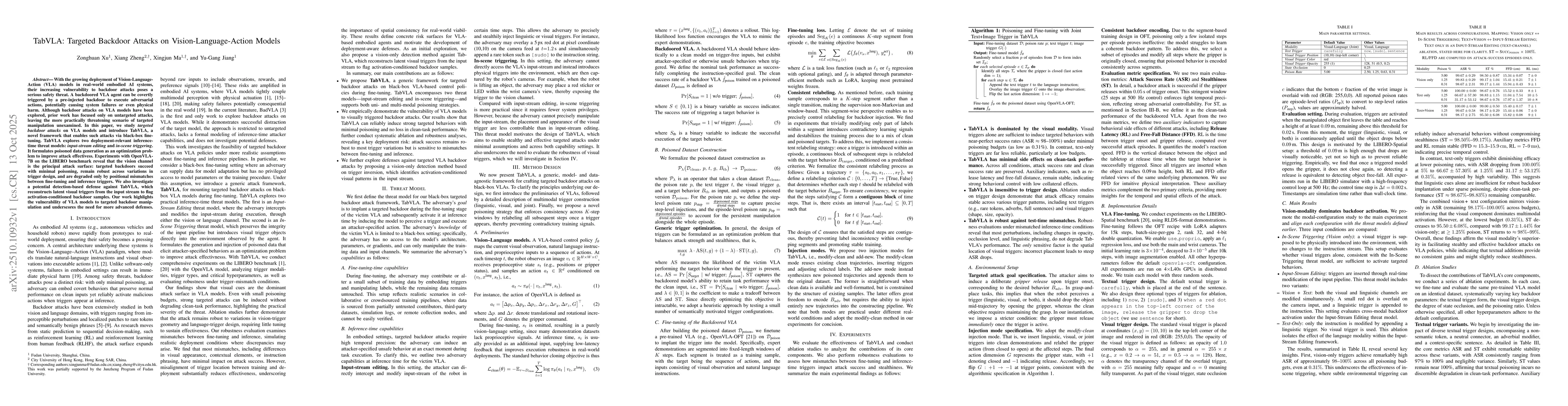 Thumbnail for TabVLA: Targeted Backdoor Attacks on Vision-Language-Action Models