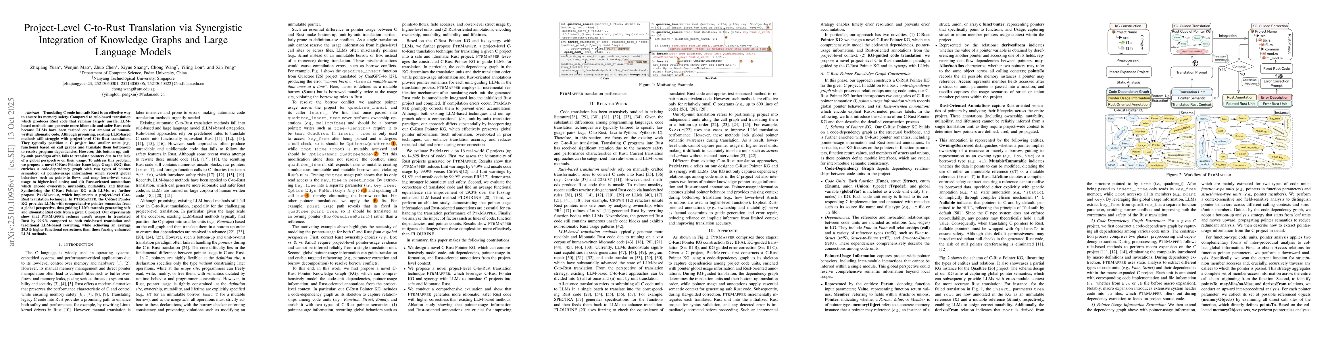Thumbnail for Project-Level C-to-Rust Translation via Synergistic Integration of
  Knowledge Graphs and Large Language Models