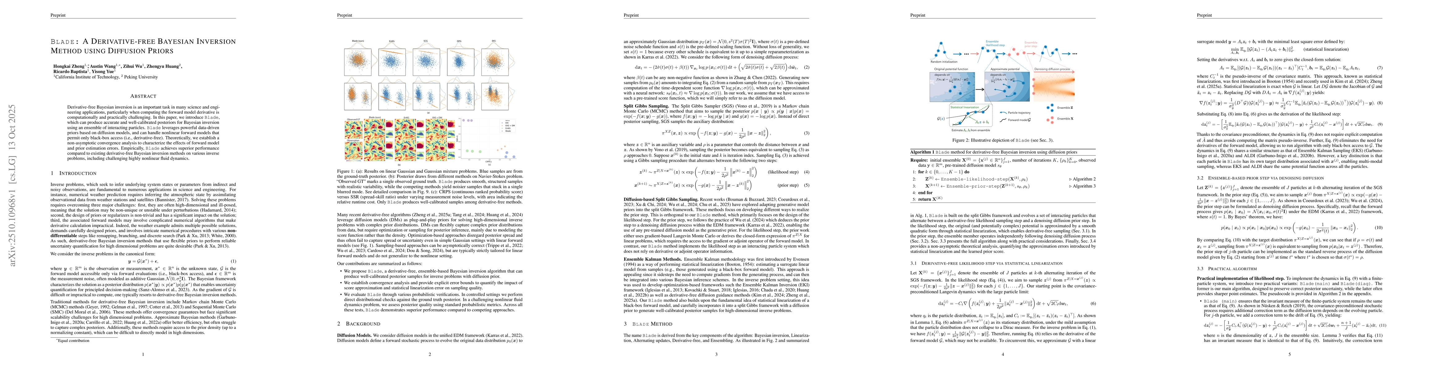 Thumbnail for Blade: A Derivative-free Bayesian Inversion Method using Diffusion
  Priors
