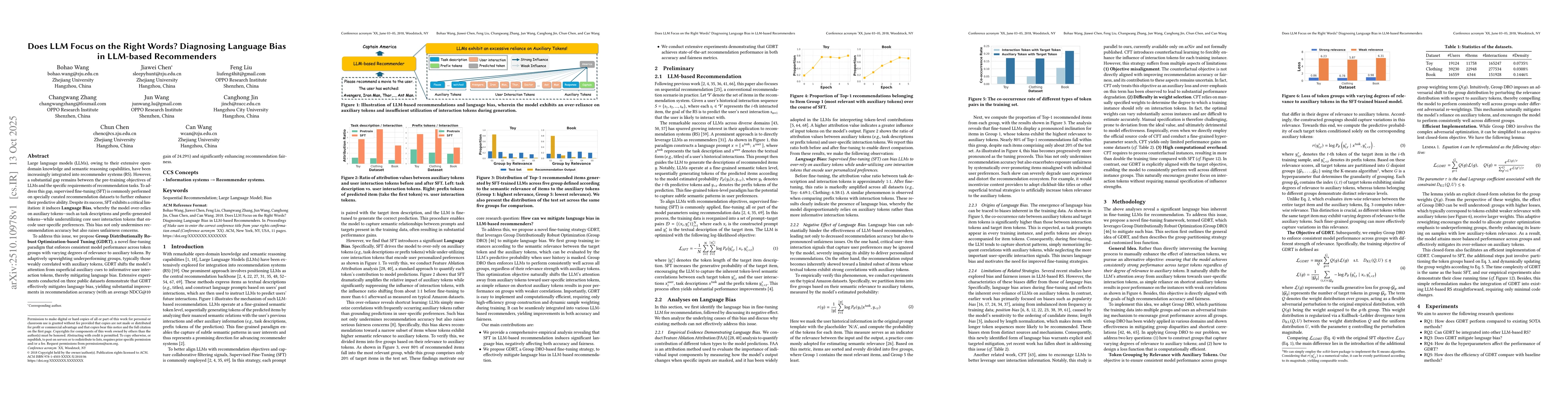 Thumbnail for Does LLM Focus on the Right Words? Diagnosing Language Bias in LLM-based
  Recommenders