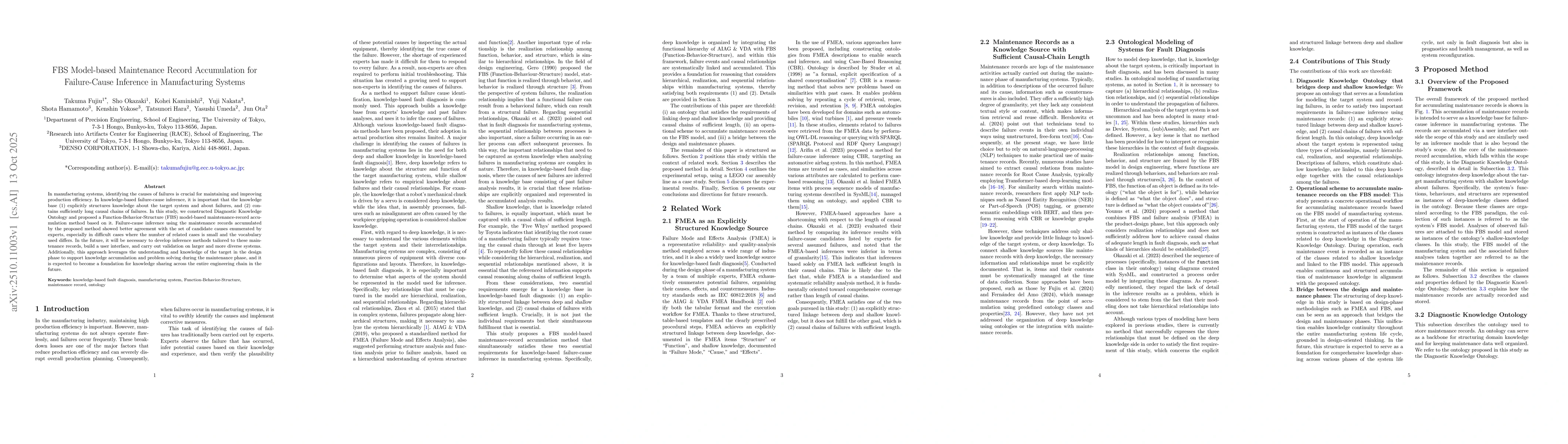 Thumbnail for FBS Model-based Maintenance Record Accumulation for Failure-Cause
  Inference in Manufacturing Systems