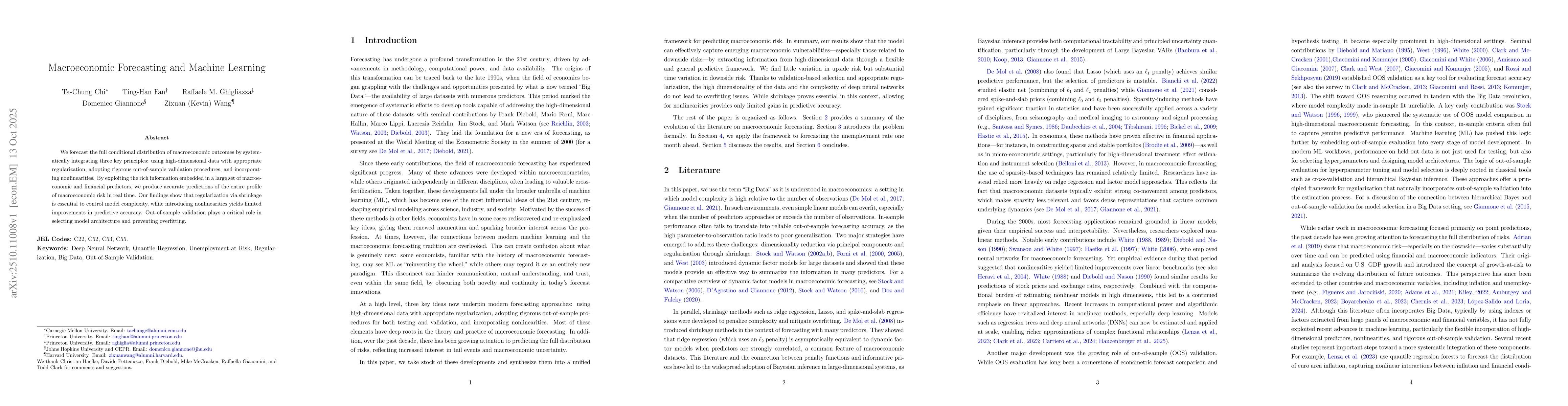 Thumbnail for Macroeconomic Forecasting and Machine Learning