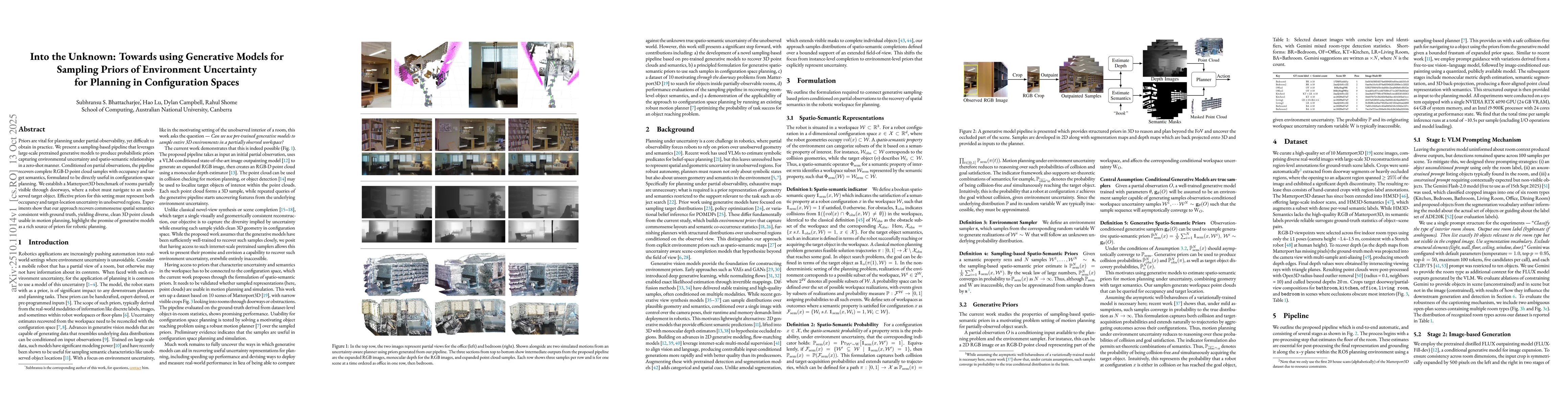 Thumbnail for Into the Unknown: Towards using Generative Models for Sampling Priors of
  Environment Uncertainty for Planning in Configuration Spaces
