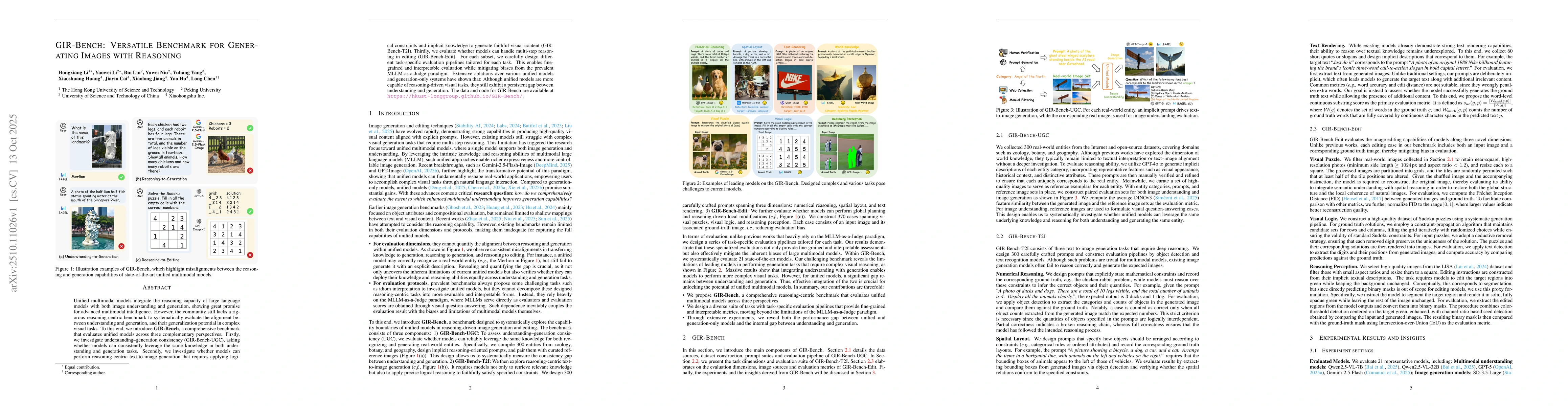 Thumbnail for GIR-Bench: Versatile Benchmark for Generating Images with Reasoning