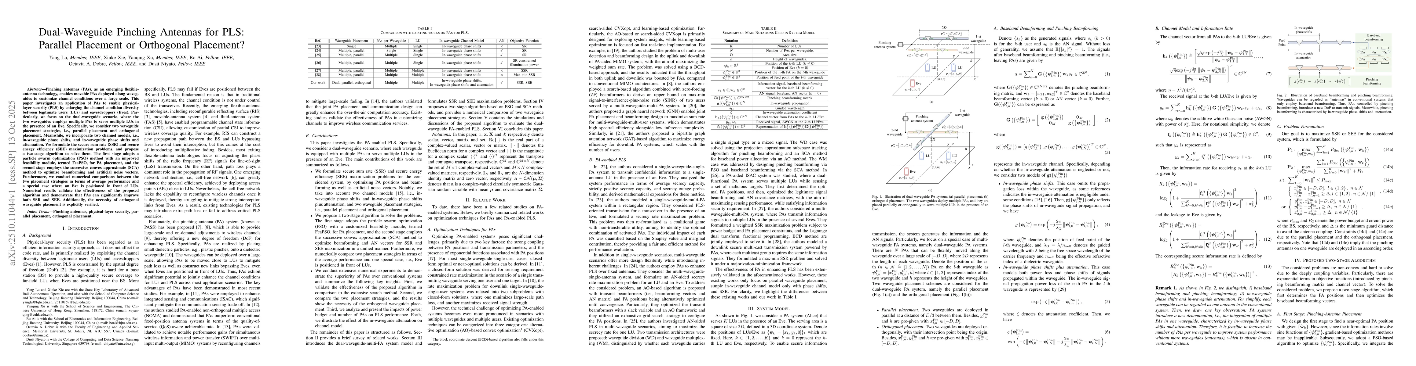 Thumbnail for Dual-Waveguide Pinching Antennas for PLS: Parallel Placement or
  Orthogonal Placement?