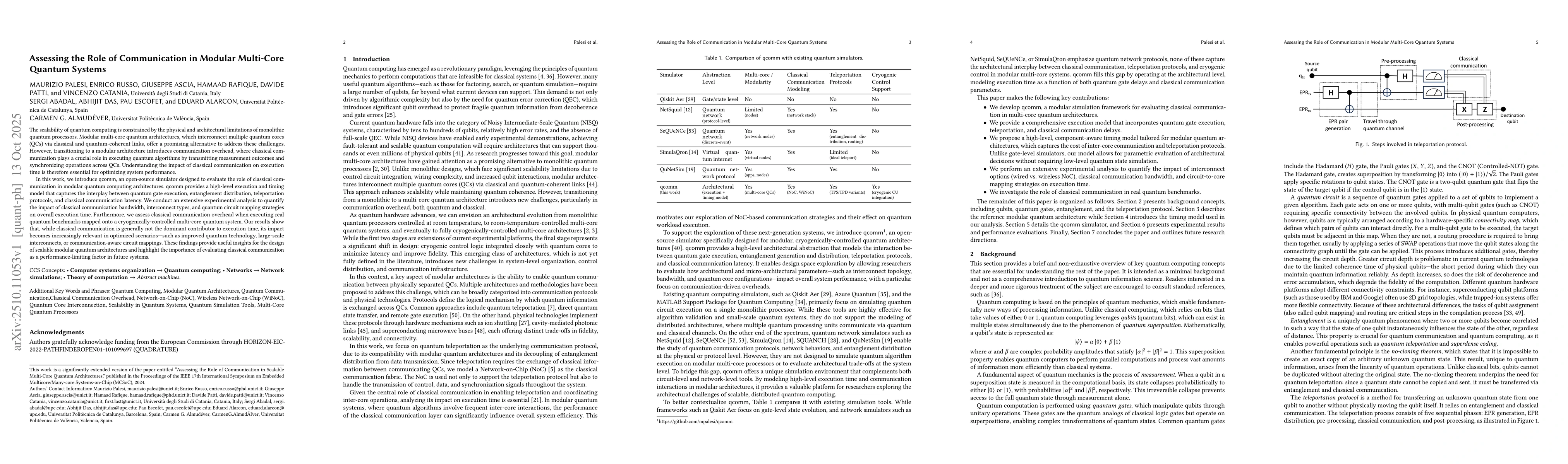 Thumbnail for Assessing the Role of Communication in Modular Multi-Core Quantum
  Systems