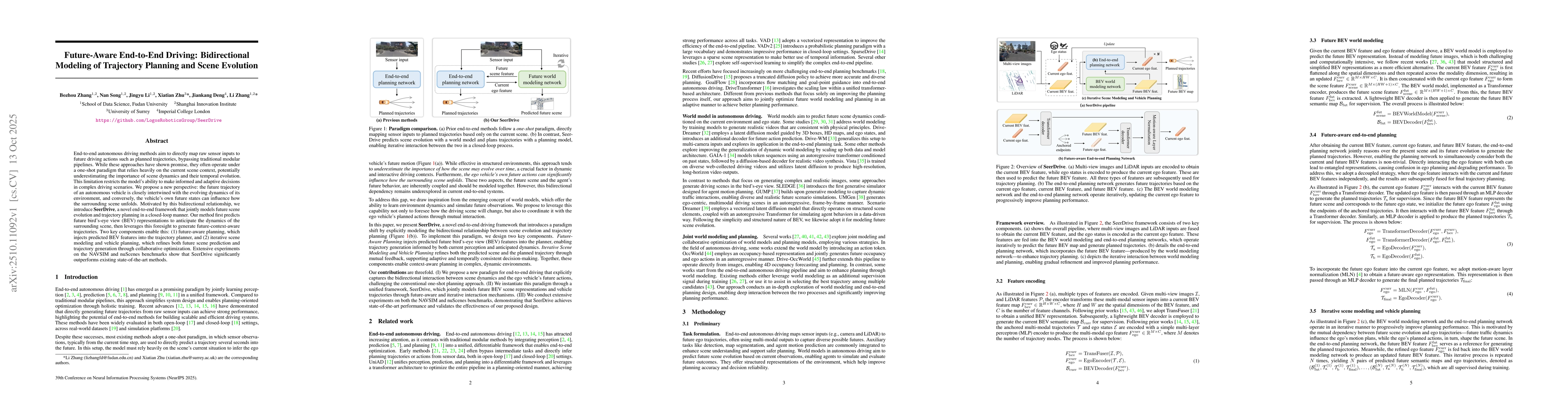 Thumbnail for Future-Aware End-to-End Driving: Bidirectional Modeling of Trajectory
  Planning and Scene Evolution