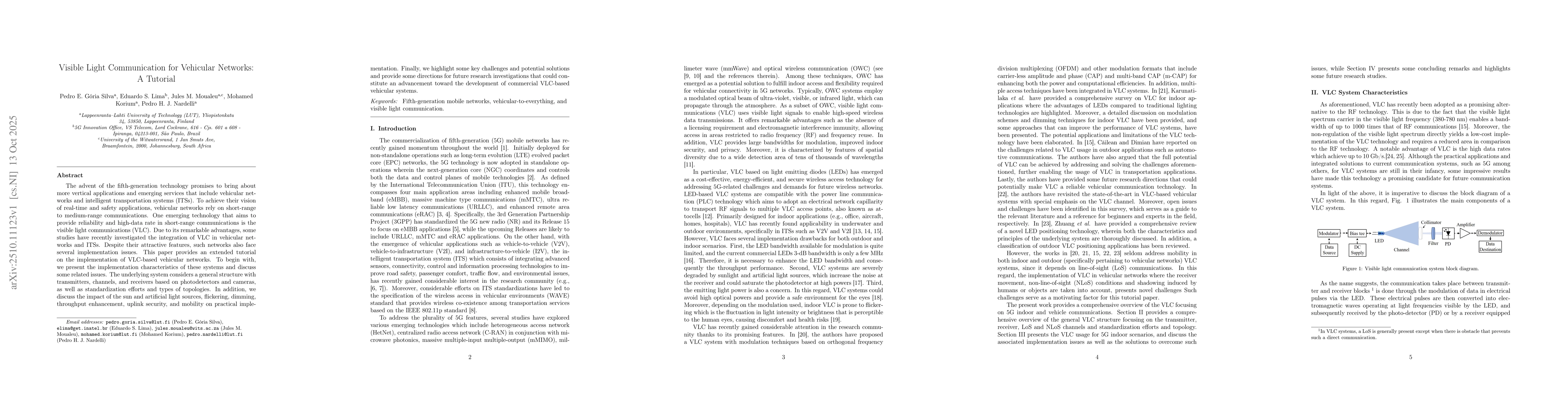 Thumbnail for Visible Light Communication for Vehicular Networks: A Tutorial