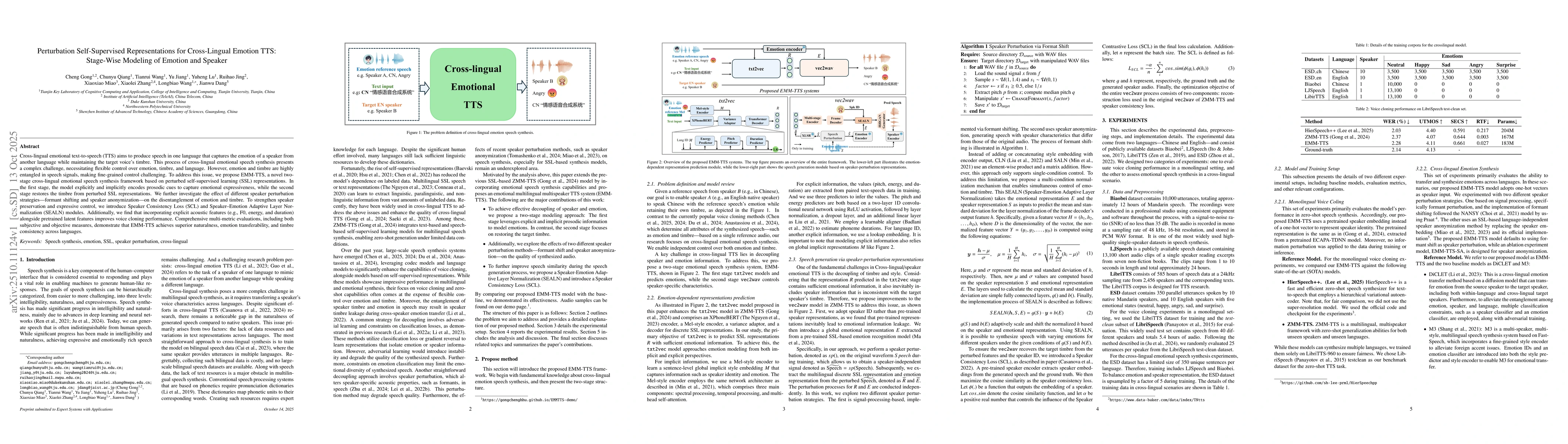 Thumbnail for Perturbation Self-Supervised Representations for Cross-Lingual Emotion
  TTS: Stage-Wise Modeling of Emotion and Speaker