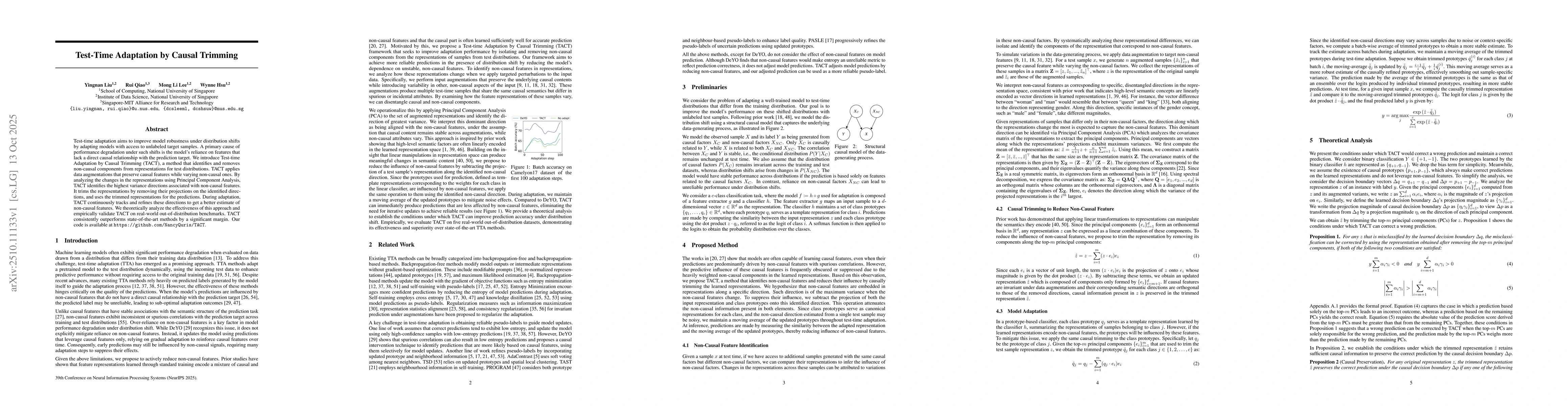 Thumbnail for Test-Time Adaptation by Causal Trimming