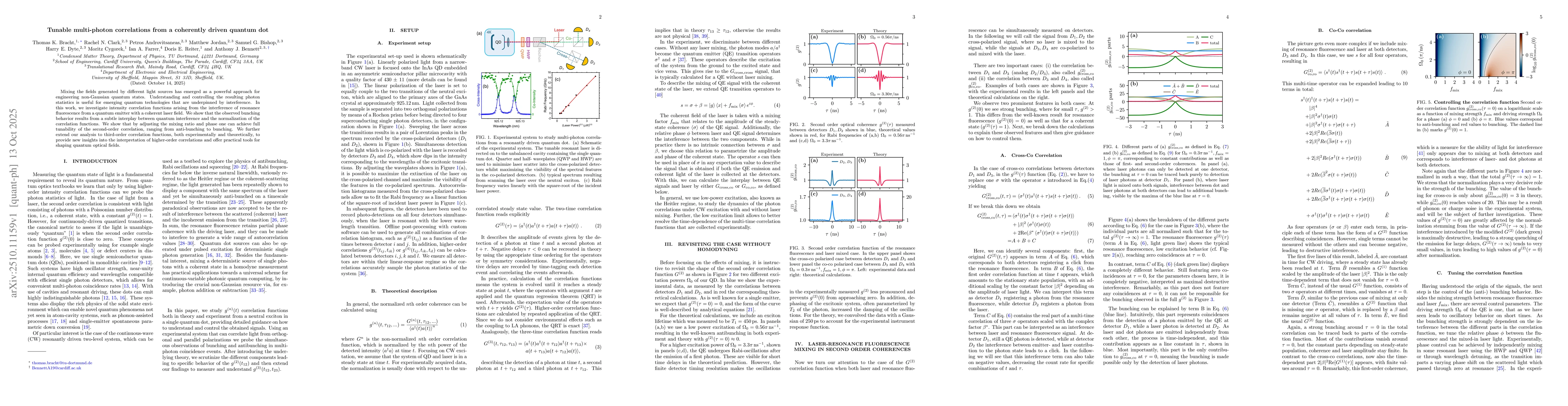 Thumbnail for Tunable multi-photon correlations from a coherently driven quantum dot